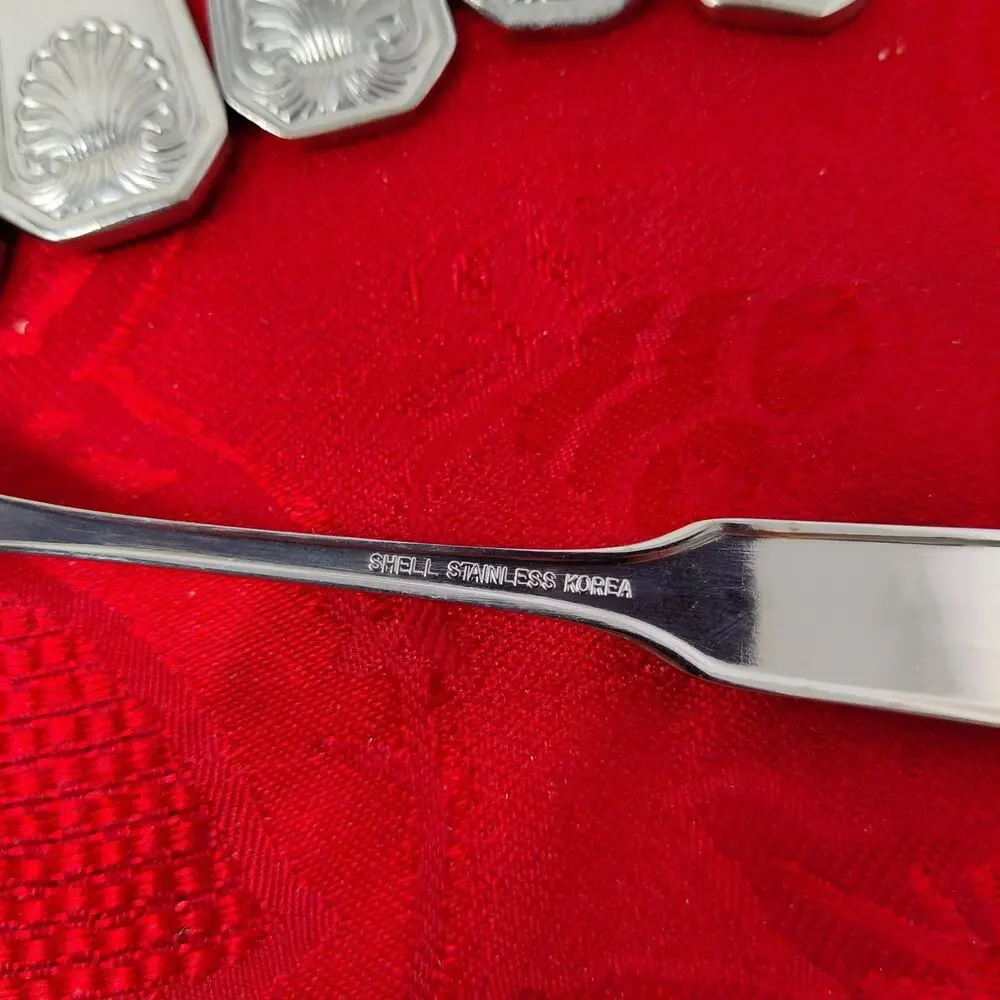 6X Serving Colonial Shell Stainless Ladle Spreader Pie Fork Korea